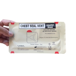 Square VENTILATED chest seal (occlusive dressing with valve)