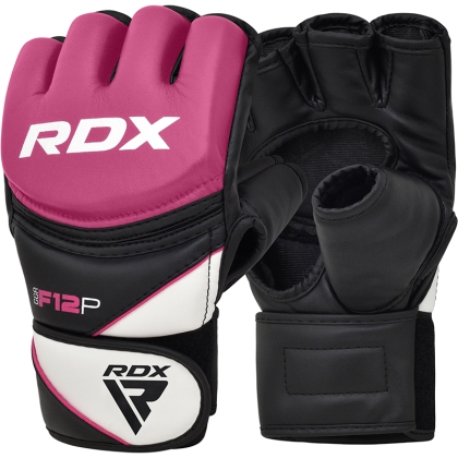 RDX F12 Large Pink Leather X Ladies MMA Gloves