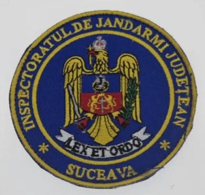 THE ROUND EMBLEM OF THE SUCEAVA COUNTY GENDARMI INSPECTORATE