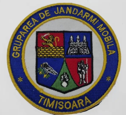 PERSONALIZED EMBROIDERED ROUND EMBLEM GENDARMI GROUP TIMISOARA 