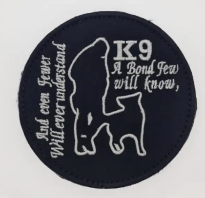 K9 EMBROIDERED ROUND EMBLEM