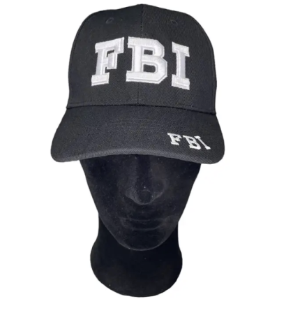 BLACK FULL CAP FBI WRITING IN WHITE - MP1