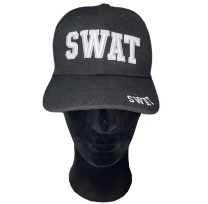 FULL BLACK SWAT AND TRI COLOR CAP - MP1