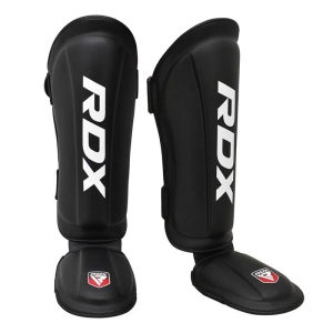 RDX T1 Large Black Leather X Shin Instep Guards