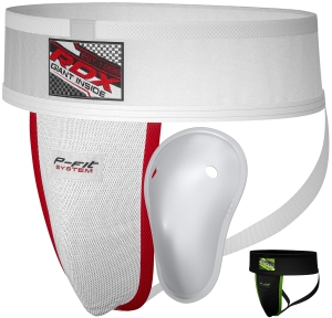 RDX H1 Extra Large White Nylon Groin Guard & Gel Cup